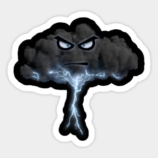 Angry Cloud Sticker